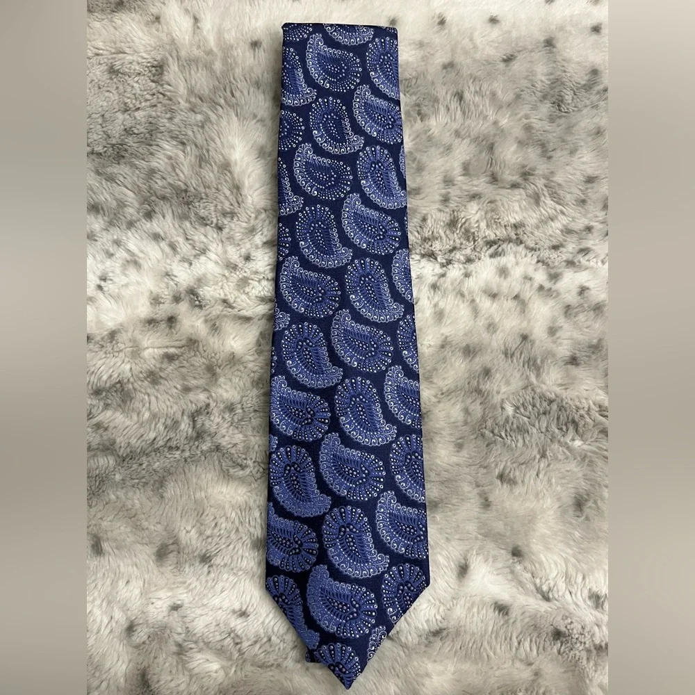 Ermenegildo ZEGNA Woven Paisley Silk Tie MSRP$240 Handmade in ITALY Great Gift!